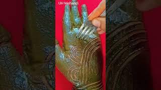 Fork easy beautiful mehndi design|| arabic henna mehandi designs #shorts