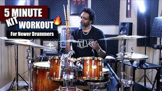 5 Minute Kit Workout For Newer Drummers! (Hands & Feet) - Practice Aid Video