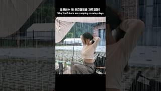 유튜버는 왜 우중캠핑을 자주갈까? #shorts #camping #camp #heavyrain #폭우캠핑 #빗소리 #캠핑