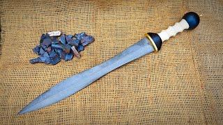 Making Valerian Steel from wootz steel scrap | Making a gladiator's sword