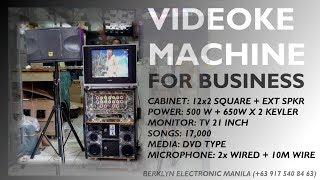 Videoke 12x2 Square Portable + Speakers Kevler Kx650  + Tripod - Berklyn Electronics Manila