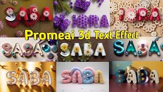 Best Ai 3D Text Effects Generator Design | stylish text design with(Promeai 3d text demand tutorial)