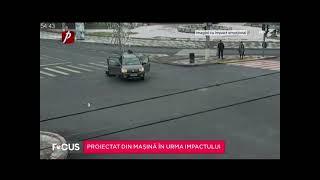 Proiectat din mașină în urma impactului