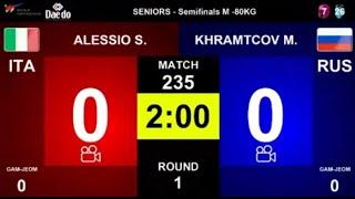 2021 European Seniors Championship SEMİFİNALS M-80 SİMONE ALESSİO (ITA) VS MAKSİM KHRAMTCOV (RUS)