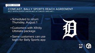 Tigers games to return to Bally Sports Detroit for Ultimate TV package customers