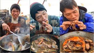 Chinese people eating - Street food - "Sailors catch seafood and process it into special dishes" #41