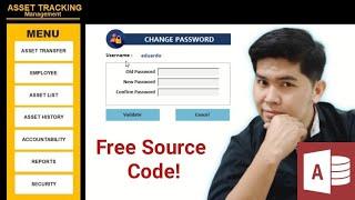 Simple CHANGE PASSWORD in Microsoft Access | Free Source Code Available | Edcelle John Gulfan