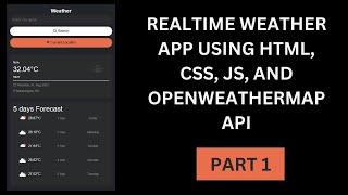 Realtime Weather App | HTML, CSS, JS | P1 | Header Design