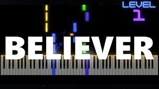 Believer - Imagine Dragons - EASY Piano Tutorial