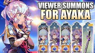 MASSIVE COMMUNITY SUMMONS! My VIEWERS go CRAZY for AYAKA & MISTSPLITTER | Genshin Impact