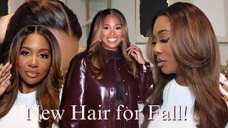 FALL'S HOTTEST HAIR TREND! EFFORTLESS BLOWOUT CURLS W/ HIGHLIGHTS! | POCKETSANDBOWS 