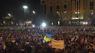 “We don’t want Russia” -Tens of thousands rally in Georgia to denounce parliamentary election