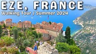 [2024] Èze, France  Most Beautiful French Village Summer Walking Tour in 4k / 60fps