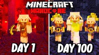 I Survived 100 Days as a PIGLIN in Hardcore Minecraft... Minecraft Hardcore 100 Days