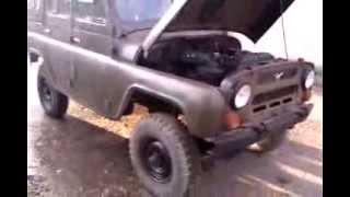 UAZ-469 with a Mercedes Benz 2.5D diesel engine working