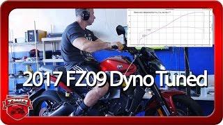 2017 FZ09 MT09 Full Exhaust ECU Flash Dyno Tune Results