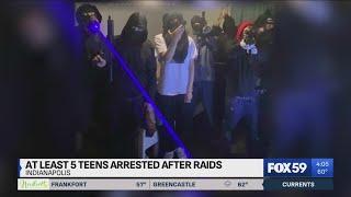 IMPD arrests teens involved in a gang during a series of raids