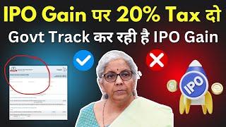 Tax on IPO Listing Gain | IPO Taxes Explained | Tax on IPO Profit Selling | Income Tax on IPO Gain