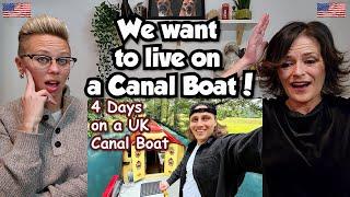 American Couple Reacts: UK Canal Boat/Narrowboat Trip! FIRST TIME REACTION! WE ARE IN LOVE!!