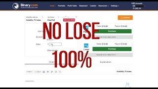 Binary.com Trading Strategy  Never Lose - Rise Fall Trading Strategy