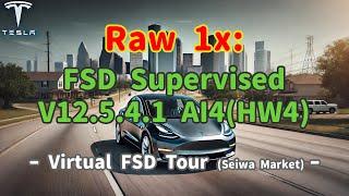 FSD Supervised v12.5.4.1 Tesla AI4 (HW4) - Seiwa Market -