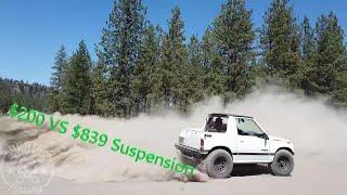 E7- Geo Tracker $200 VS $839 Suspension Lift Comparison and install, Review Suzuki Sidekick