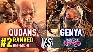 T8  QUDANS (#2 Ranked Heihachi) vs GENYA (Zafina)  Tekken 8 High Level Gameplay