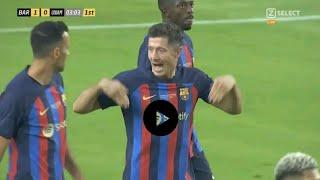 Lewandowski First Goal For Barca Vs Pumas