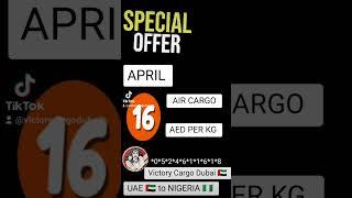 16AED PER KG Air cargo Offer #nigeria #uae #business#shipping#aircargo #20ftcontainer#40ftcontainer