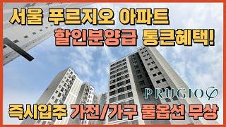 바로입주 가능, 서울 신축 푸르지오 할인분양급 통큰 분양 혜택, 풀옵션 특별분양아파트