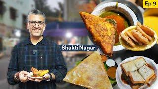 Ep - 9, Best SHAKTI NAGAR Street Food Walk I Kulhad Wale Chole, Milk Rose, Kachori, Bread Tikki