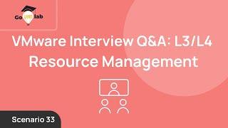 Scenario No.33 : VMware vSphere Resource Management: L3 Interview Questions and Answers