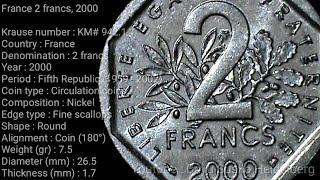 France 2 francs, 2000 #france