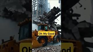 Epic Destruction: Bulldozer Demolishes Skyscrapers in Seconds! ️