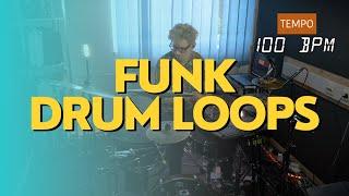 Funk drum loop 100 BPM // The Hybrid Drummer