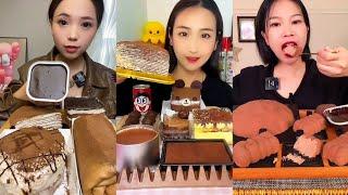 Mini Chocolate Cake Lover, Chocolava, Mousse Cake Mukbang || Eating Sound | #choco #asmraddict