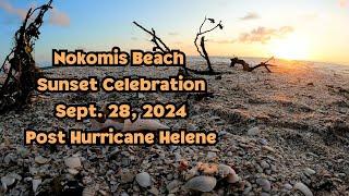 Sarasota County: Nokomis Beach Sunset Drum Circle Post Hurricane Helene