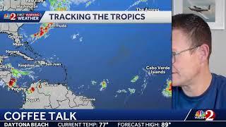 COFFEE TALK: Another stormy afternoon locally, plus tracking the tropics. Let's chat!