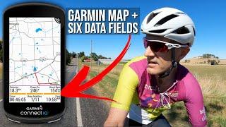 Garmin EDGE Map + SIX Data Fields // MapDashboard ConnectIQ Data Field
