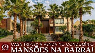 CASA TRIPLEX à venda no condomínio MANSÕES na BARRA DA TIJUCA no Rio de Janeiro / RJ!