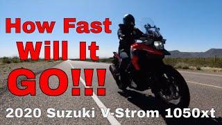 Top Speed! 2020 Suzuki V-Strom 1050xt