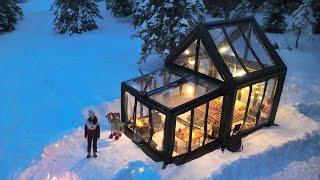 NEW YEAR CAMPING IN THE SNOW WITH OUR INFLATABLE VILLA