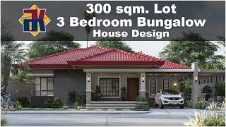 300 sqm. 3 Bedroom Bungalow HOUSE DESIGN | Exterior & Interior Animation | OFW House