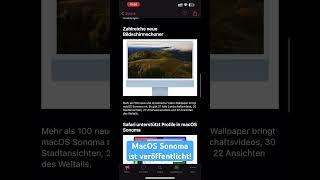 MacOS 14.0 Sonoma ist veröffentlicht. Jetzt installieren #macossonoma #apple #macos #macos14 #update