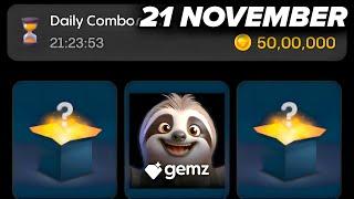 Gemz Daily combo Cards | Gemz Coin Daily Combo Card 21 November 2024