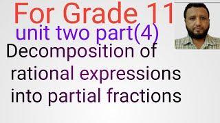 maths G11 #Decompositions of #rational expressions into #partial fractions #mathematics