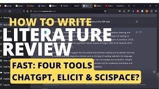 How to write a literature review Super Fast