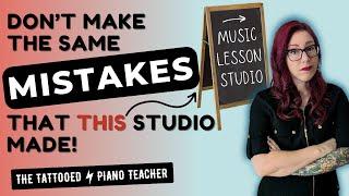 I checked out a local music lesson studio  Let's learn from their mistakes