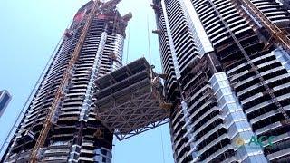 The Address Sky View, Downtown Dubai - Lifting the Sky Bridge May 2017