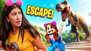 Maria Clara precisa sobreviver ao Parque dos Dinossauros!! Roblox Escape Jurassic Park Obby